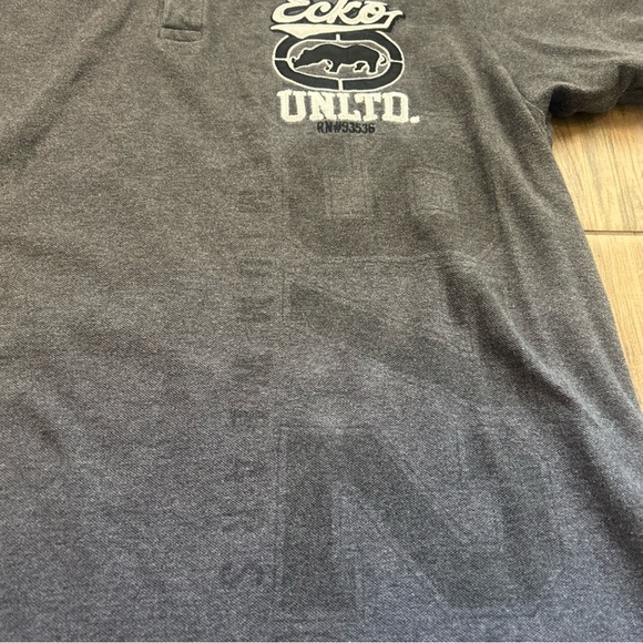 Ecko Unlimited Gray Polo Shirt with Embroidered Logo - Picture 2 of 8